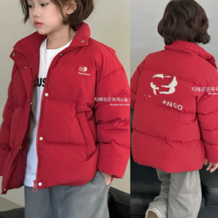 波拉韩国儿童装加厚保暖外套2025秋冬新款男女童90白鸭绒羽绒服