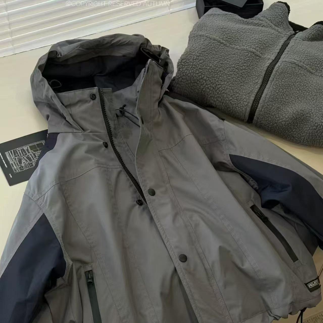 儿童棉服男童冲锋衣外套秋冬装
