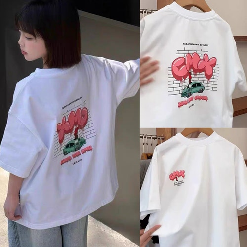 波拉韩国儿童装短袖T恤衫2026夏季新款女童韩版宽松休闲上衣
