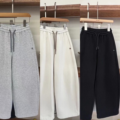 听集波拉韩国童装女童裤子加绒卫裤2025秋冬新款儿童休闲百搭长裤