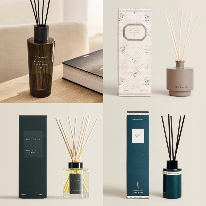 藤条液体香薰翠竹橙花图片
