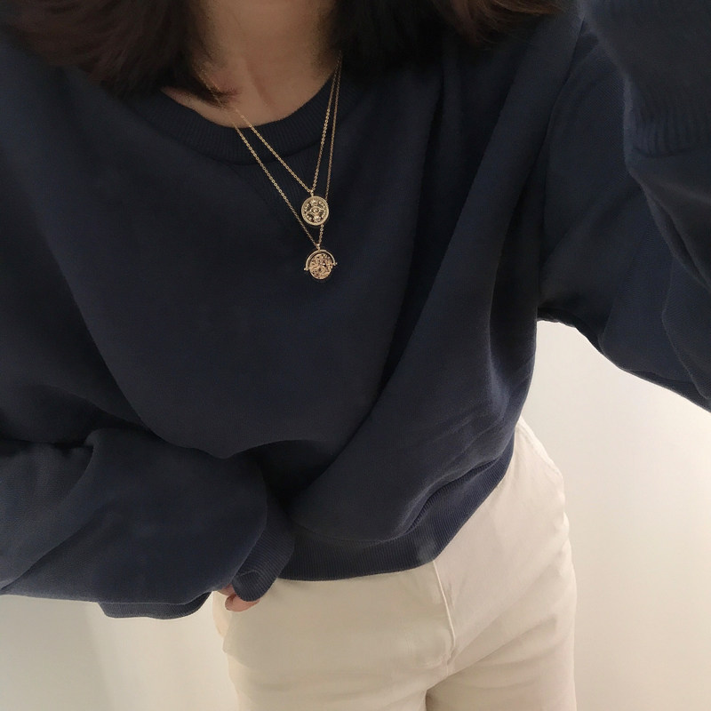 ops自制美国14k包金金币长项链