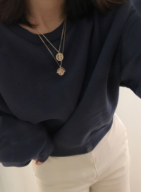 ops自制美国14k包金金币长项链