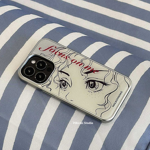 日韩ins小众爱豆黄礼志同款 15promax 少女电镀银边壳适用iphone16promax苹果17 14手机保护套 日漫二次元