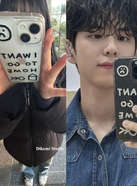 韩国ins小众博主同款简约英文I WANT GO HOME透明软壳适用iPhone16promax苹果15promax/14/13/17手机保护套