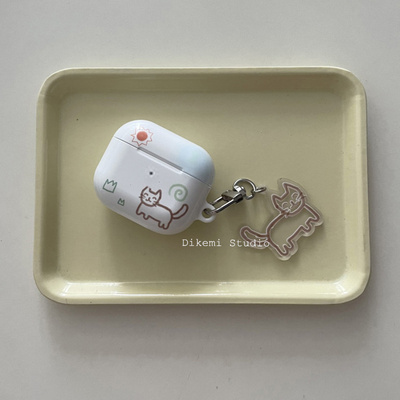 苹果airpods4小众治愈猫咪菲林壳