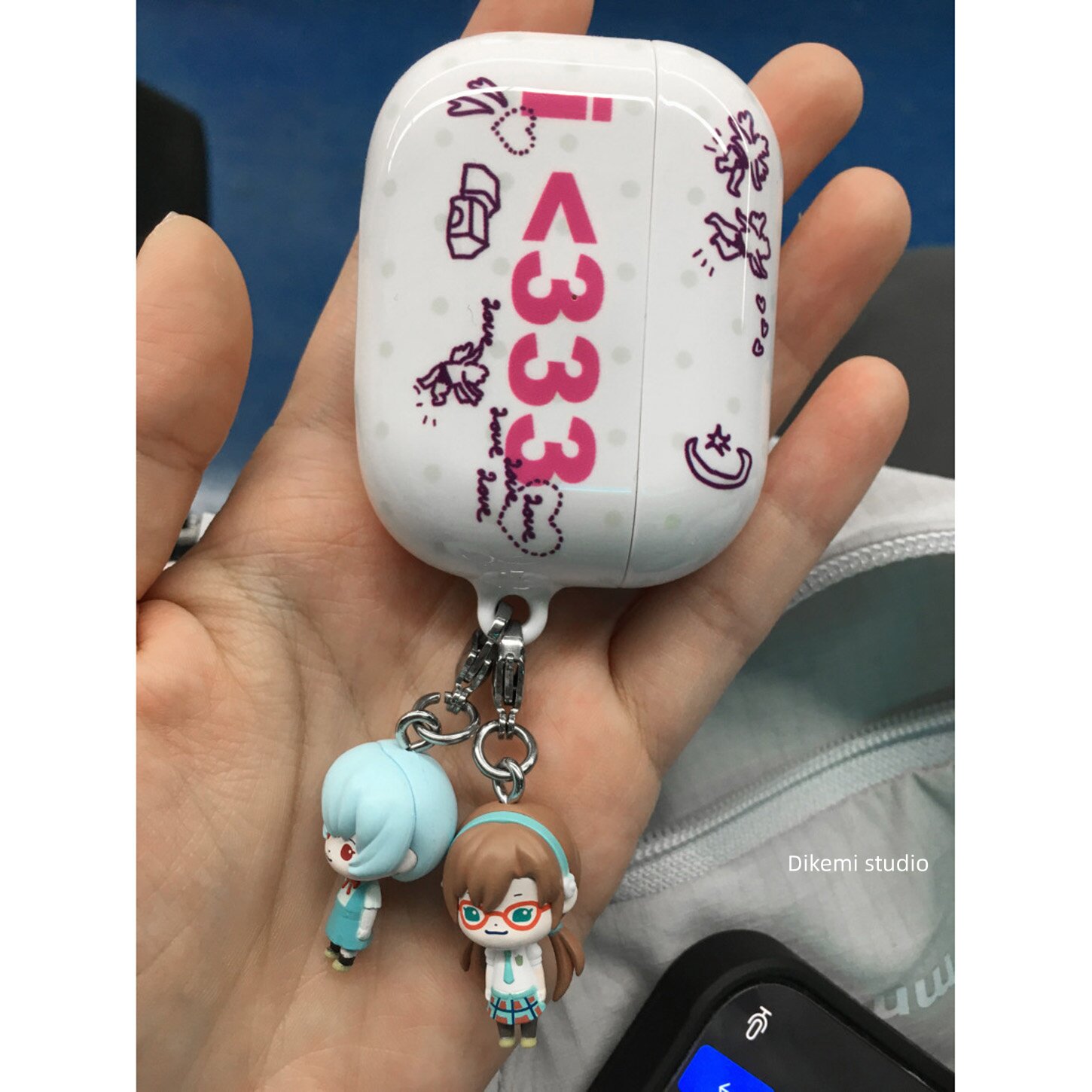 韩国ins小众设计Y2K涂鸦天使爱心适用airpods4/3无线蓝牙菲林耳机套苹果airpods pro3/2硬保护壳