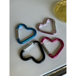 韩国ins毛绒玩偶爱心扣登山扣背包包挂件串珠蝴蝶结钥匙扣DIY配件