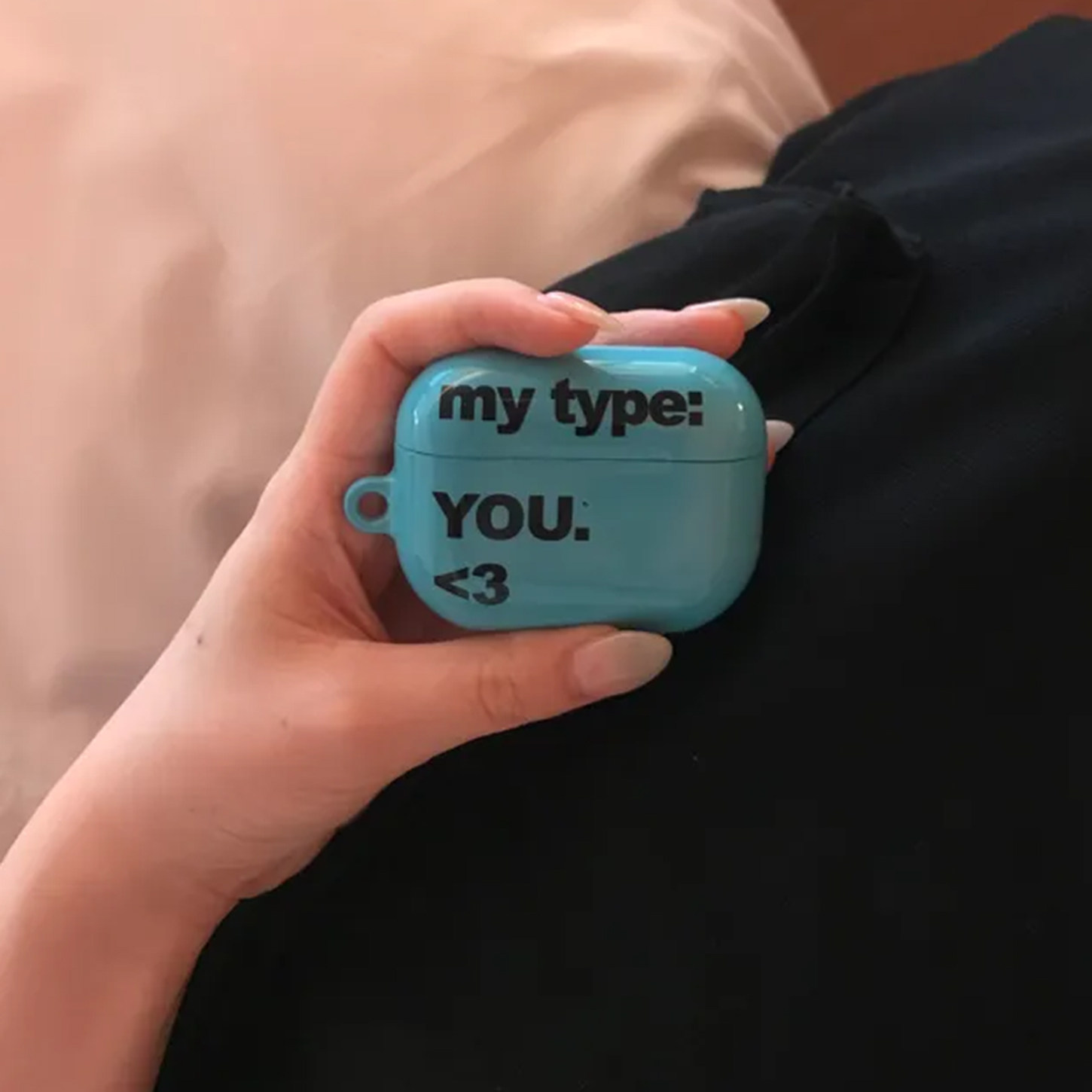 小众Y2K甜酷湖蓝mytype英文韩国进口菲林耳机套适用airpods4/5无线蓝牙耳机壳苹果airpods pro3/2硬保护壳