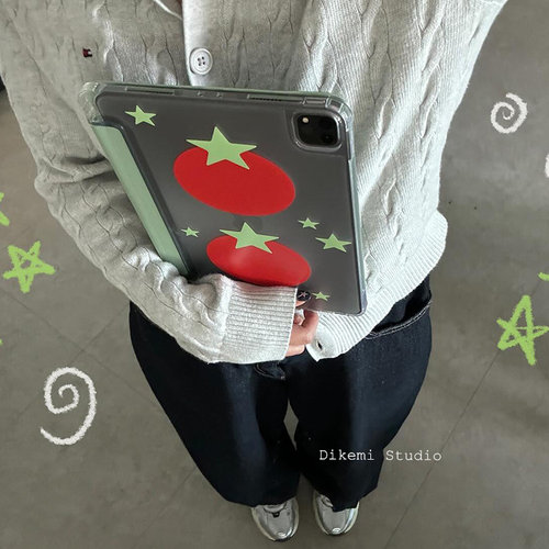 韩国小众五角星番茄ipad12平板套