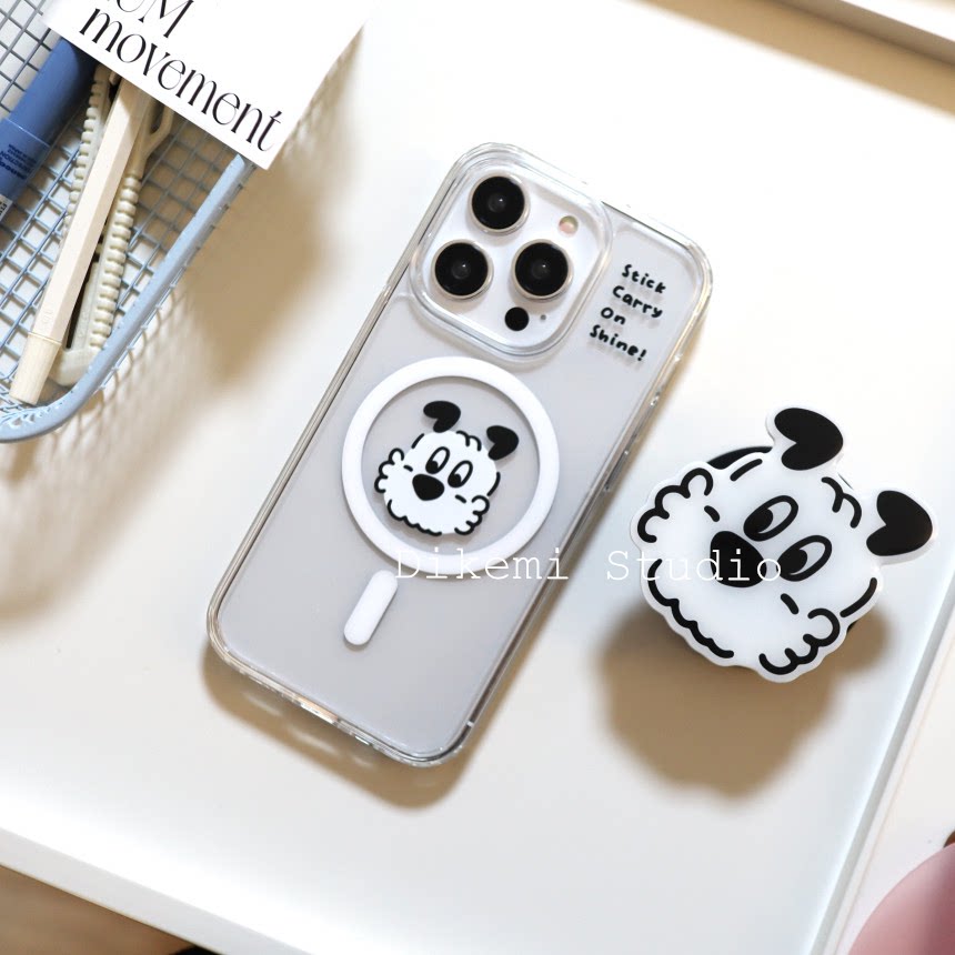 韩国ins小众可爱卡通字母狗狗magsafe磁吸手机壳适用于iPhone16pro/15promax苹果13/12手机保护套14pro