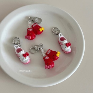 韩系ins风可爱猫咪拳套鞋子车钥匙扣包包airpods手机挂件饰品