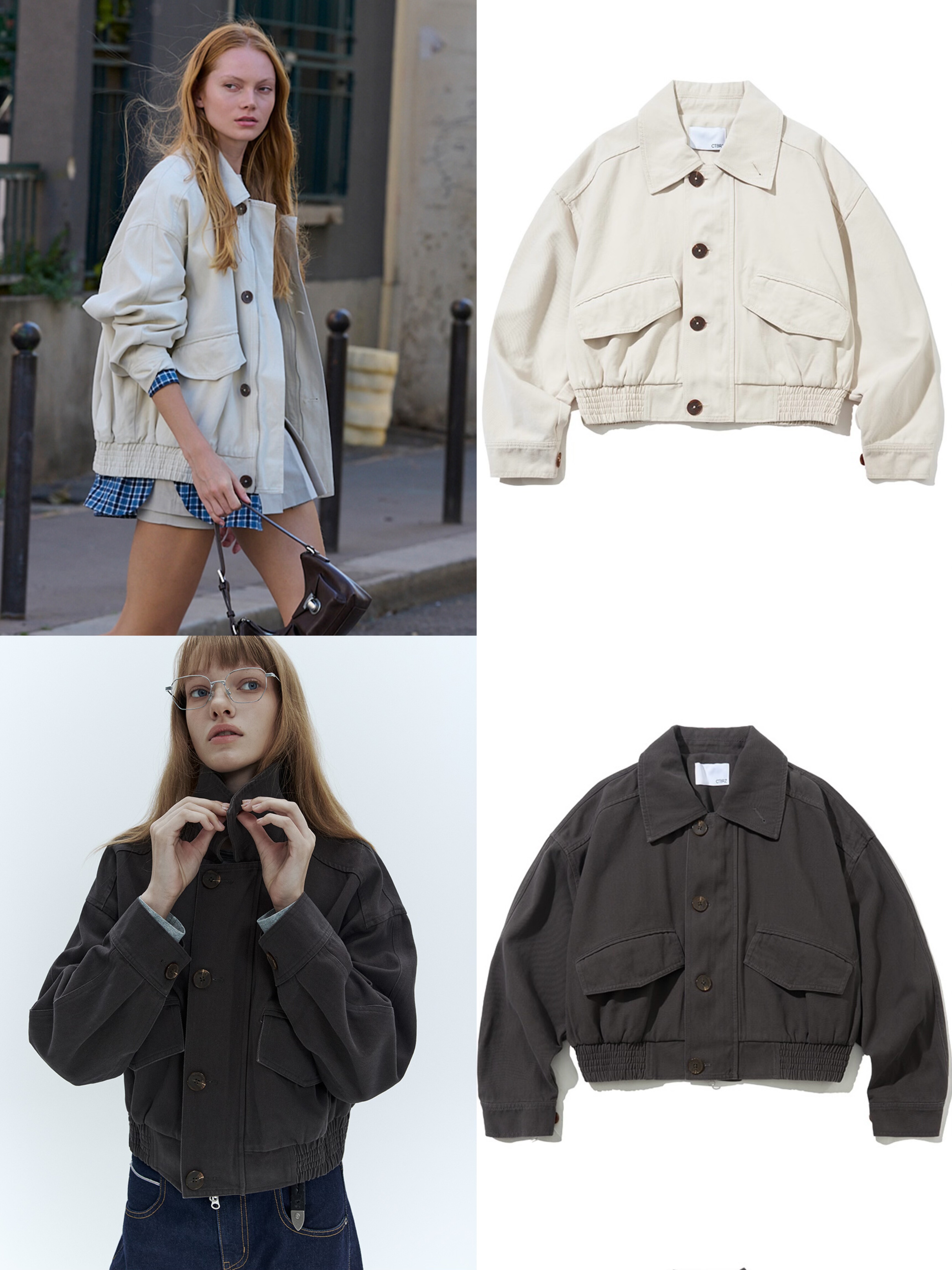 CITYBREEZE 2025秋冬新款宽松休闲双开拉链工装风夹克上衣外套女
