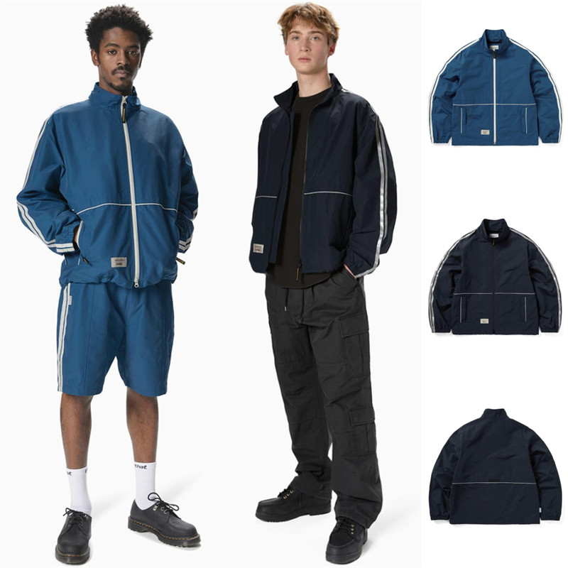 THISISNEVERTHAT2025春夏新款时尚立领拼色条宽松运动夹克外套2色