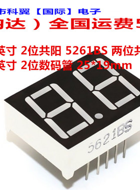 5261BS 红色 两位共阳 0.56英寸 2位数码管 10脚 HS210561