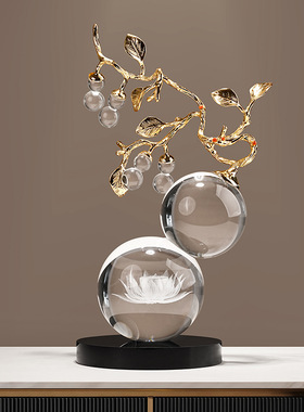 轻奢招财水晶葫芦摆件乔迁礼物