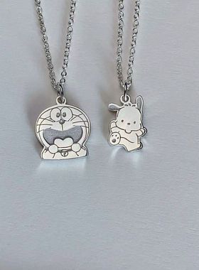 卡通可爱帕恰狗项链哆啦a梦