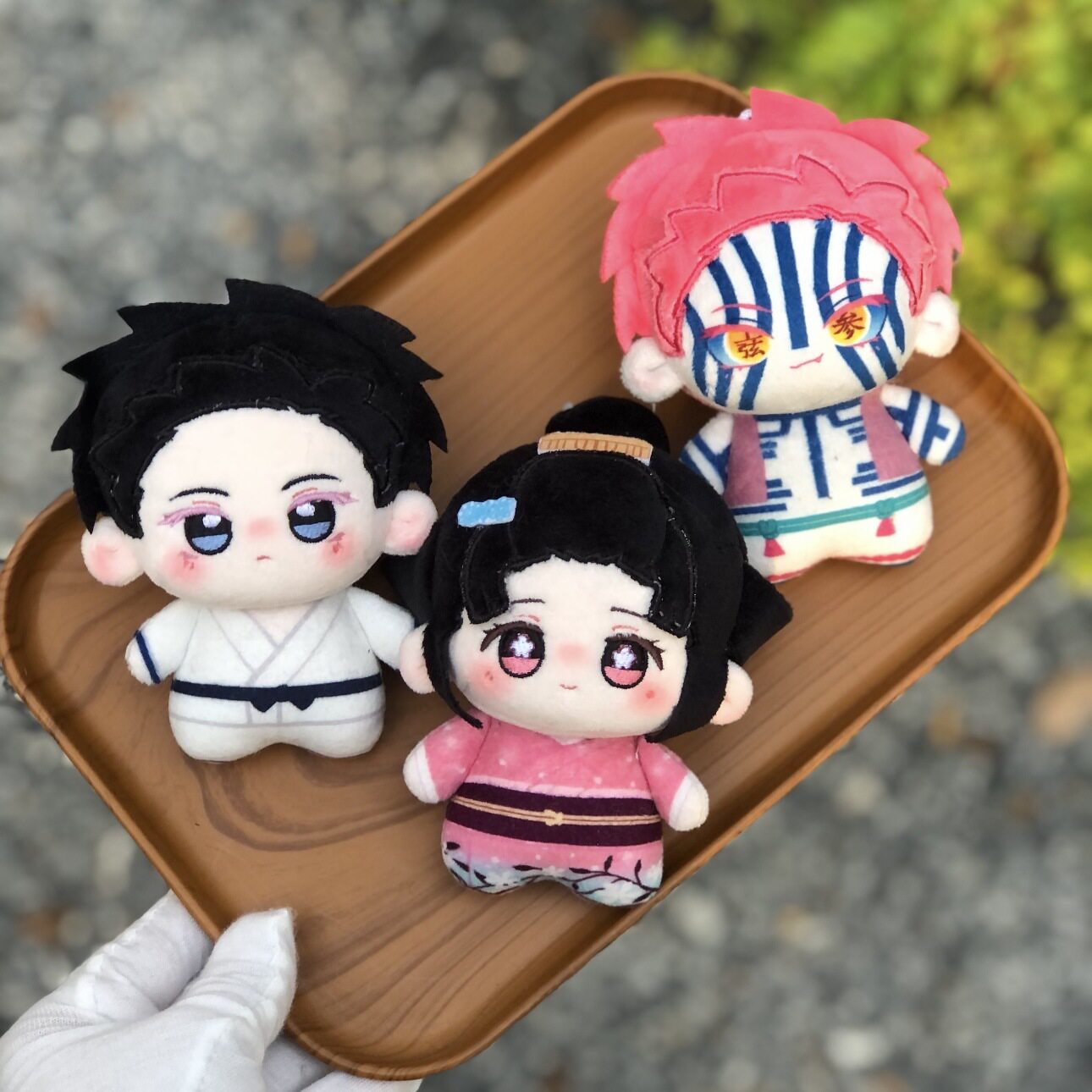 鬼灭之刃狛治恋雪猗窝座10cm努努棉花娃娃挂件毛绒玩偶公仔礼物