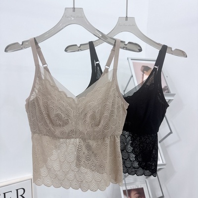 蕾丝美背兔耳朵吊带背心内搭