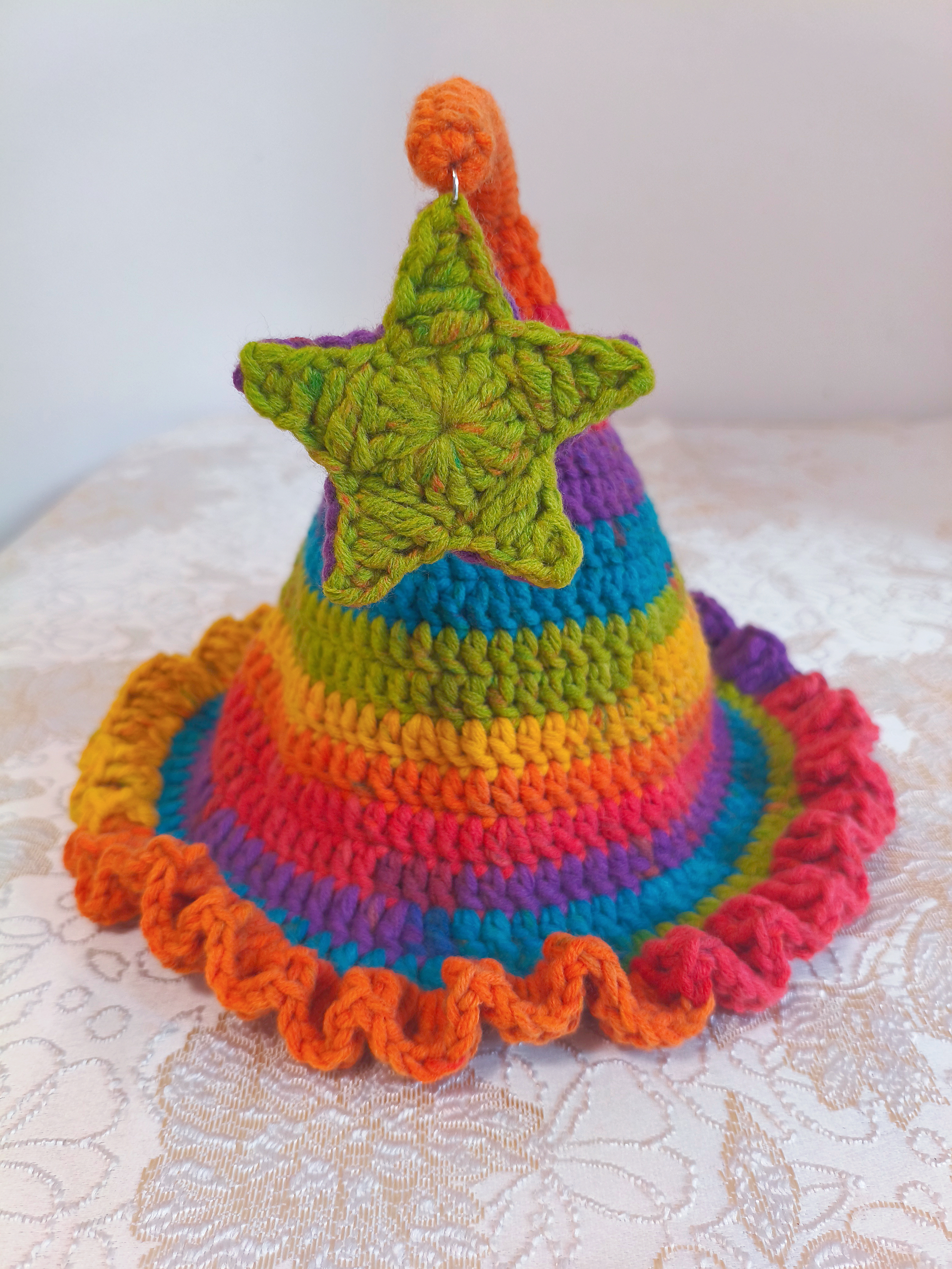 手工编织diy自制材料包毛线钩针可爱星星帽子围巾公主精灵帽艳湫