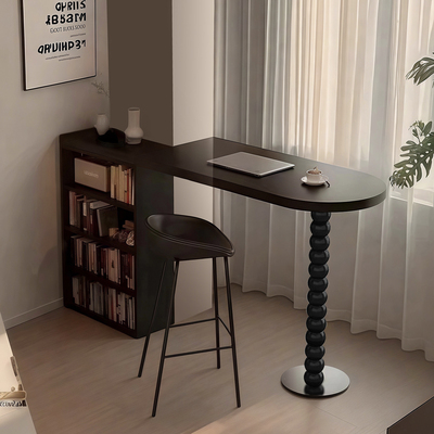 实木吧台桌椅带柜子客厅沙发隔断