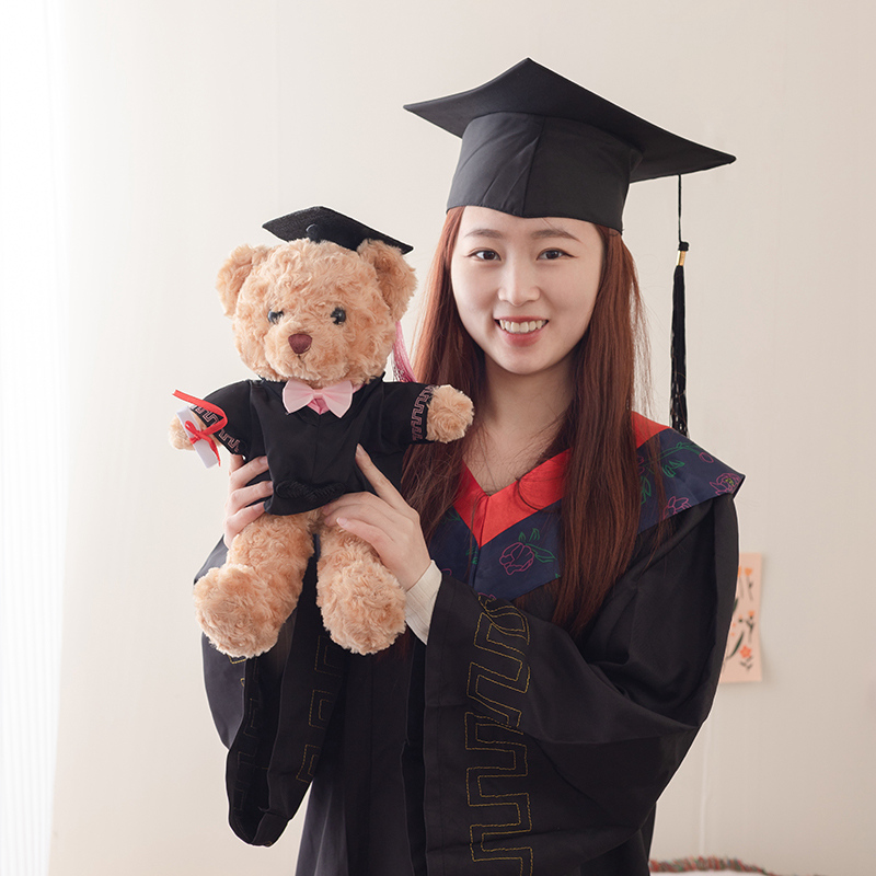 可爱小熊毕业季礼物送女生学士熊