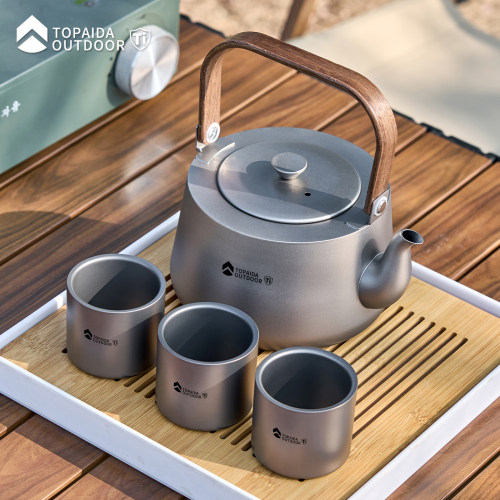 纯钛露营便携明火电陶煮水茶壶