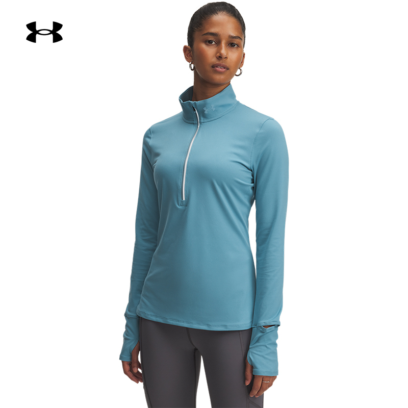 安德玛官方UA秋冬Launch Pro女子1/2拉链跑步运动长袖T恤1379349