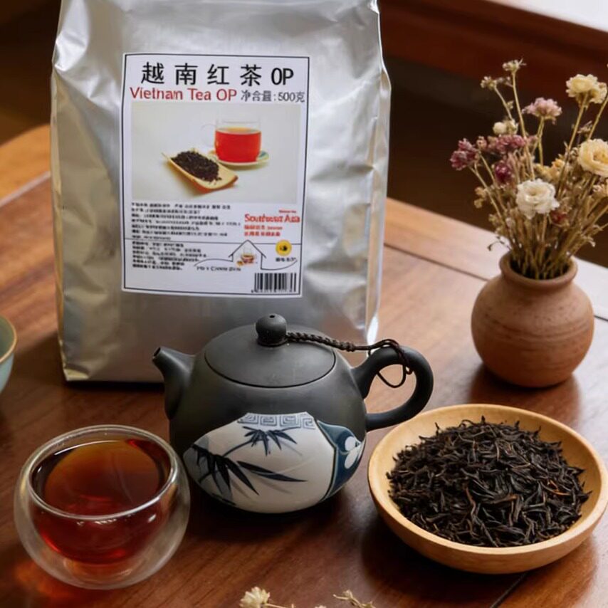 【越南红茶OP】特色条茶Vietnamtea温润不涩奶茶烘焙咖啡西餐500g