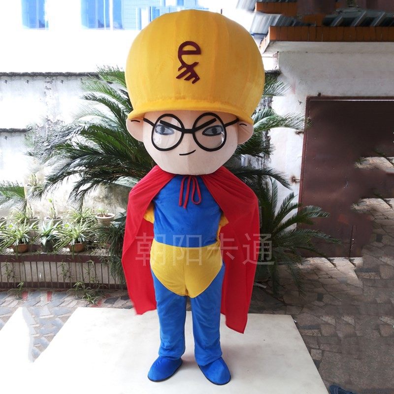 定做披风超人装扮布偶表演头套道具人物造型男孩卡通人偶服装定制