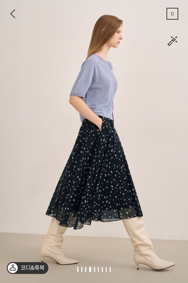 潮流直邮  韩国正品 sjsj   24秋季  碎花半身裙 SJ2E8WSC714W