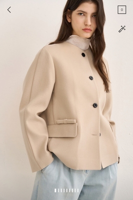 潮流直邮 韩国SJSJ 正品 24冬 时尚圆领短外套SJ2E9-WJC570W