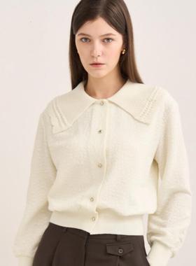 潮流直邮  韩国代购 SJSJ 24冬  百搭翻领针织衫SJ2EAWBL283W