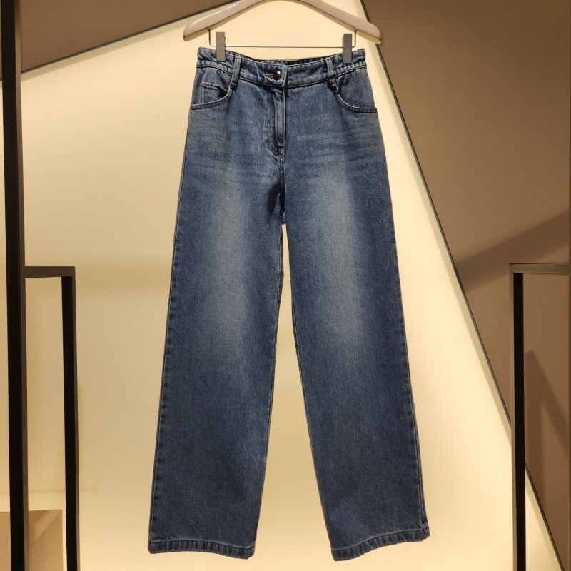 SJSJ休闲高腰高腰阔腿牛仔裤