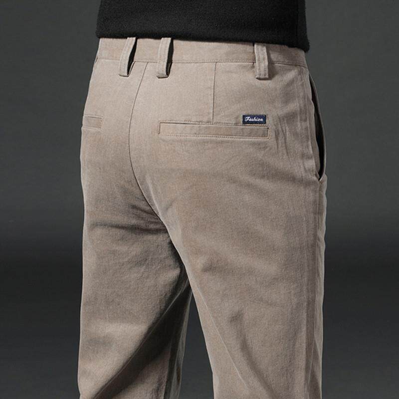 卡其色休闲裤男款秋冬2025新款商务西裤男士直筒修身休闲长裤子男