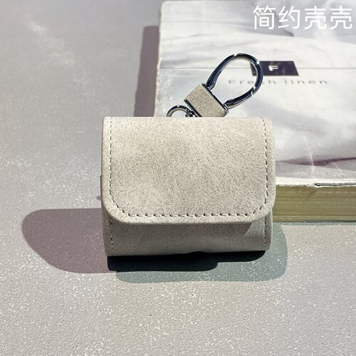 高级灰皮纹适用苹果airpods pro3蓝牙耳机保护套airpods4代新款airpods12345代 pro2简约一体软壳
