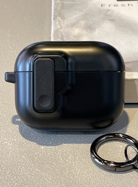 创意黑色自动弹盖适用苹果airPods4代2024款蓝牙耳机保护套airPods1235代新款airPodspro2耳机壳Airpods pro3