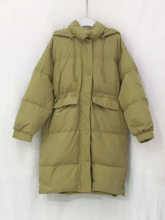 冬季新款长款羽绒服女面包服纯色宽松休闲外套棉服森系