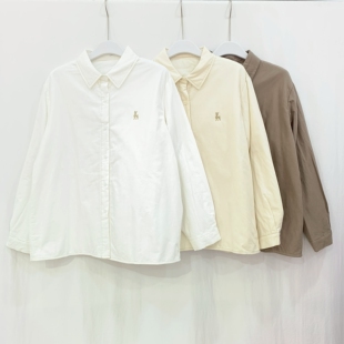 秋冬季纯棉女装长袖休闲衬衫森系文艺宽松大码夹棉衬衣