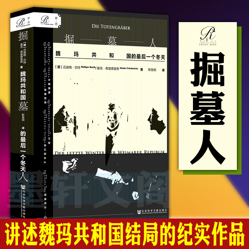 现货正版图书社科文献索恩丛书掘墓人：魏玛共和国的最后一个冬天[德]吕迪格巴特豪克·弗里德里希著