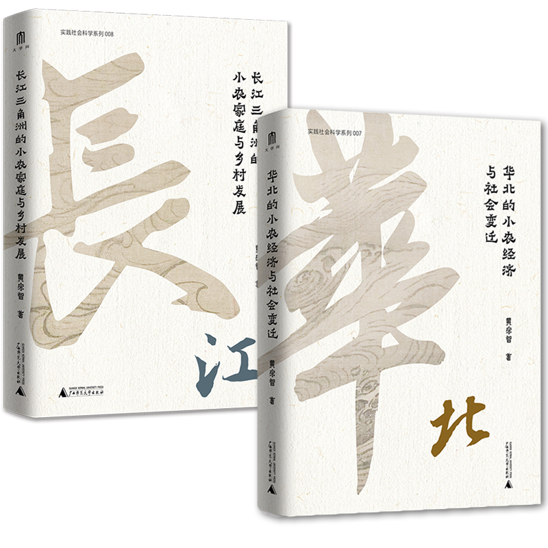 【单套自选2册】长江三角洲的小农家庭与乡村发展+华北的小农经济与社会变迁 黄宗智/著 实践社会科学系列007+008广西本社