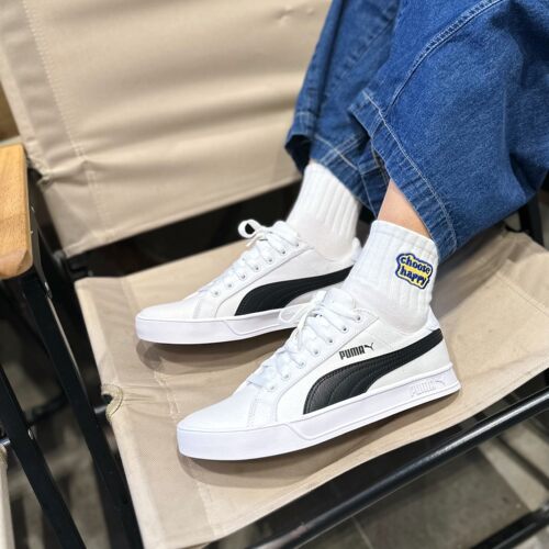 彪马PUMA Smash男女皮黑白帆布小白鞋运动板鞋 374754-01