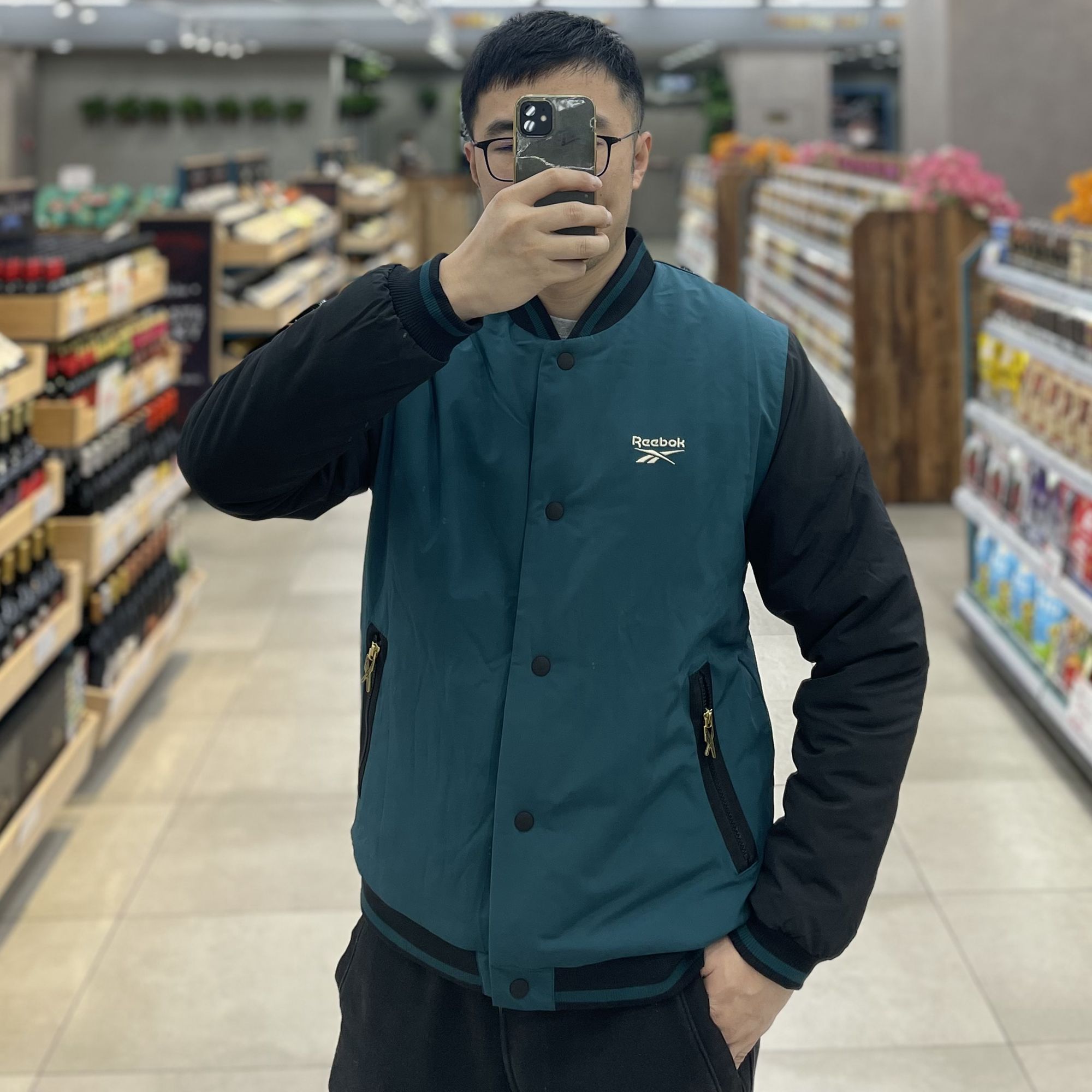 锐步立领防风棒球服运动外套