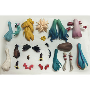 GSC 粘土人配件 辫子 发饰 蝴蝶结 马尾 头发呆毛E