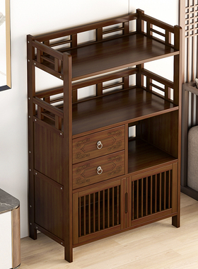 茶水柜小茶柜茶台桌茶边柜博古置物架客厅实木办公室茶叶储物柜子