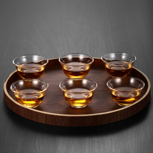 世器加厚玻璃小茶杯耐热个人水杯主人杯家用功夫茶具酒杯品茗杯