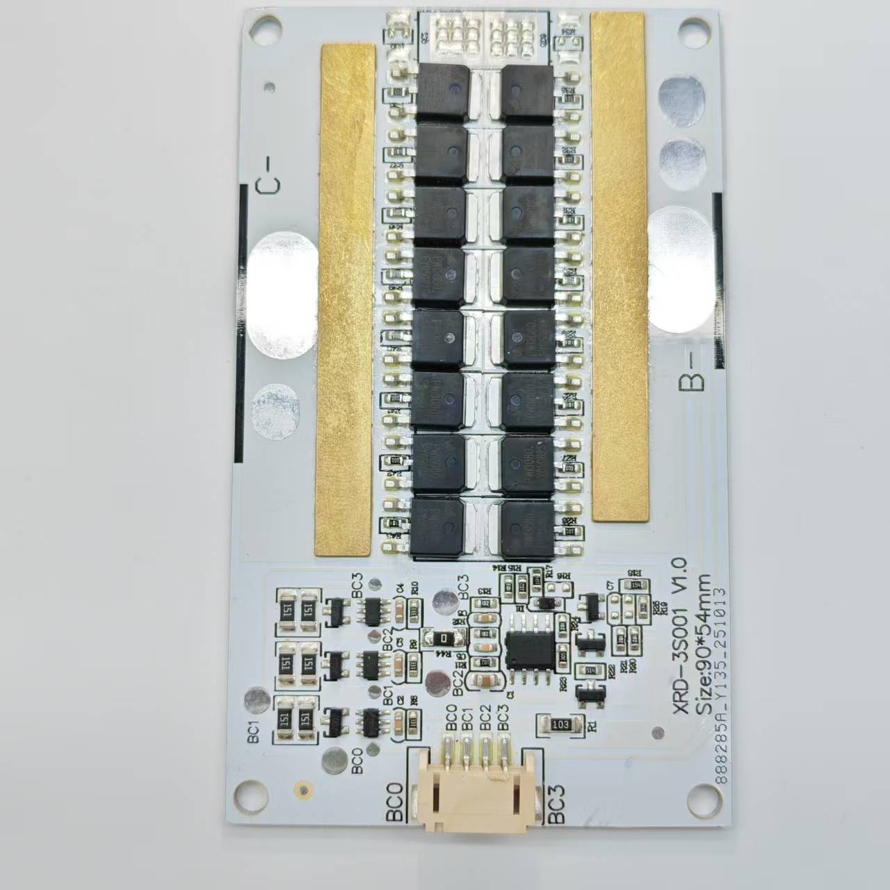 12V3串80A同口均衡12.6V保护板