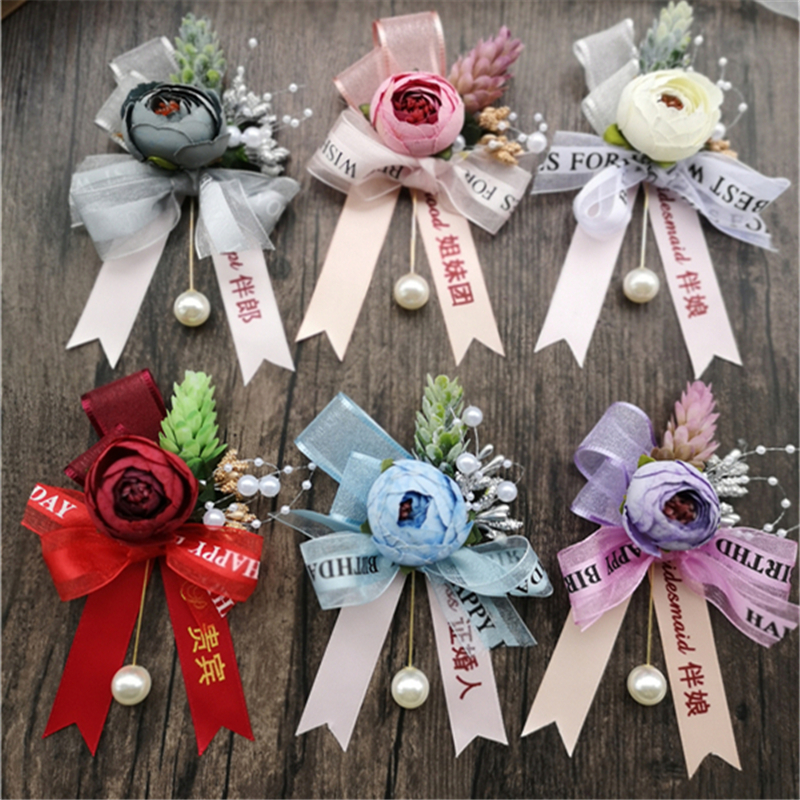 Groom bride Wedding Corsage Flower wrist high-grade Bridesmaid Sisters Sen family Simplicity ins Korean hand flowersin the Festive supplies/Gift , Wedding Themes/Props , Flower wrist  category - from Buy2taobao.com to provide professional Taobao agent buy service