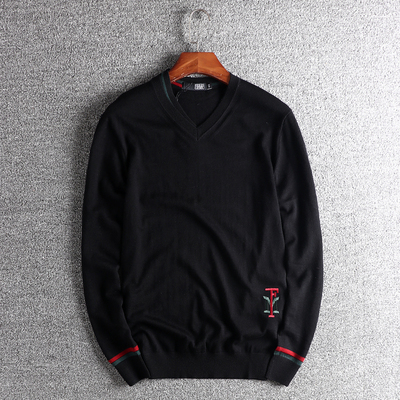 羊绒衫男秋冬羊毛衫休闲修身鸡心V领针织衫青年套头打底衫薄 7528