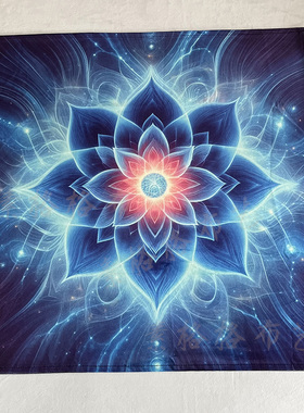 加厚绒布蓝色花瓣塔罗牌桌布塔罗牌阵塔罗牌桌面布神秘塔罗桌布